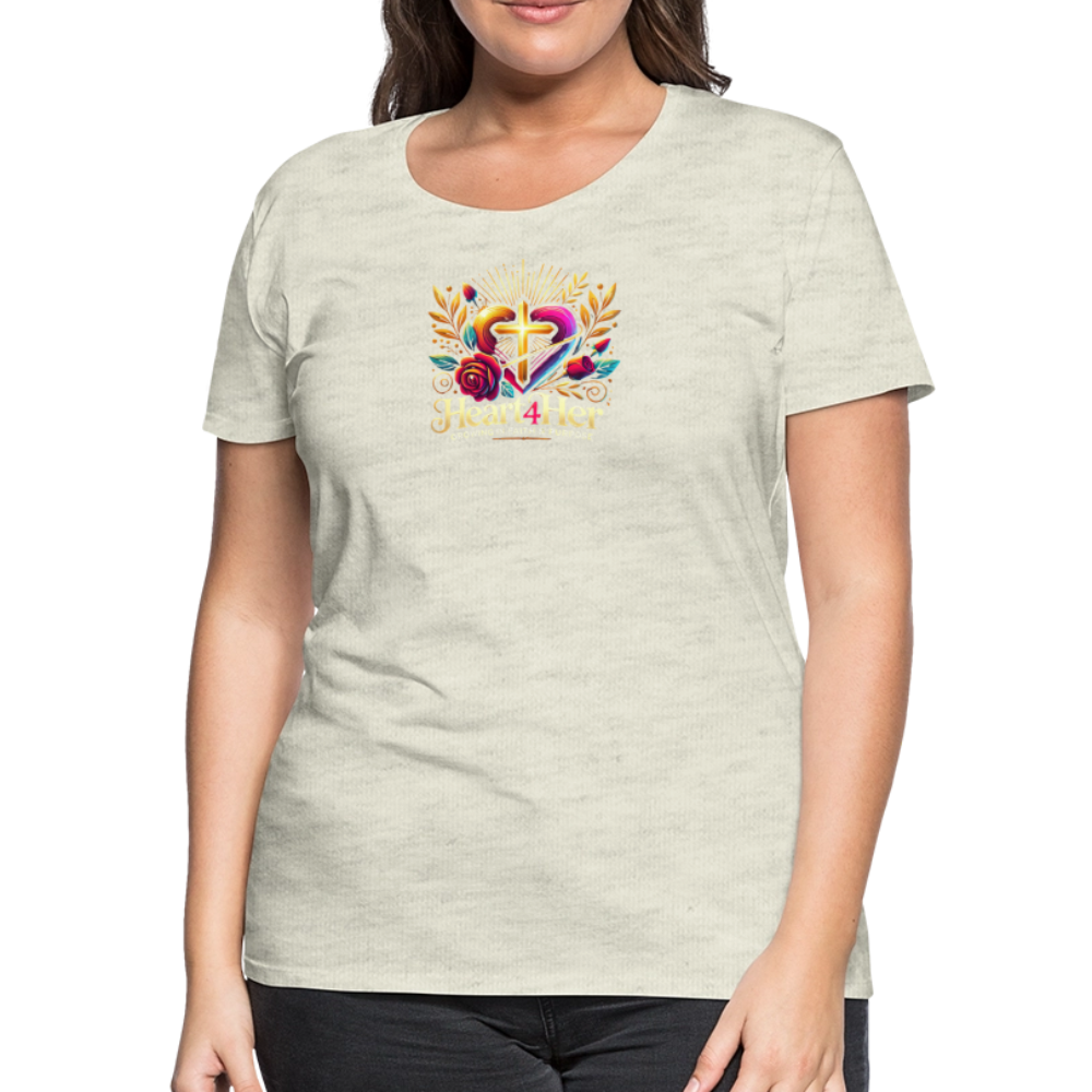 Heart4Her Women’s Premium T-Shirt - heather oatmeal