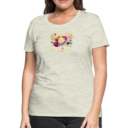 Heart4Her Women’s Premium T-Shirt - heather oatmeal