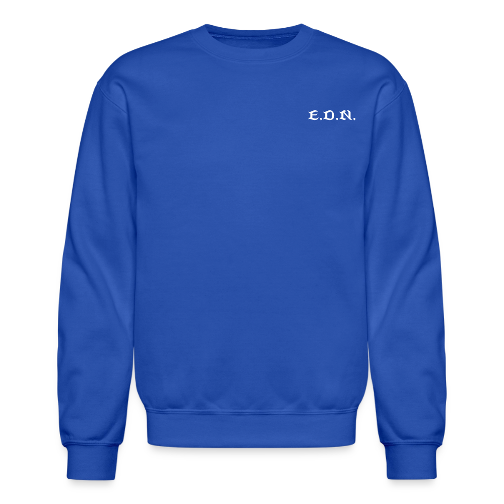 Word to the Street Bible Anime Series Crewneck Sweatshirt - royal blue
