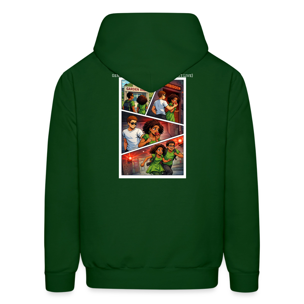 WORD TO THE STREET BIBLE ANIME Men's Hoodie - forest green