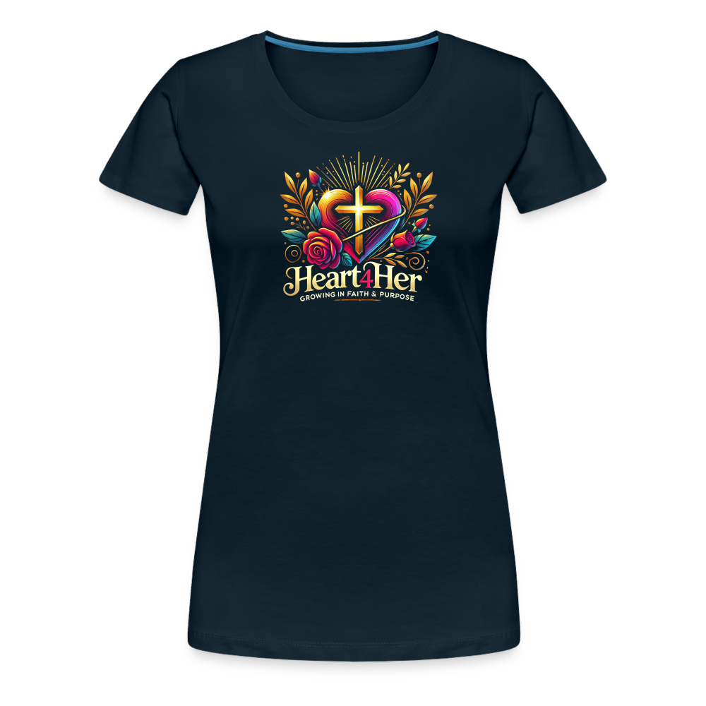 Heart4Her Women’s Premium T-Shirt - deep navy