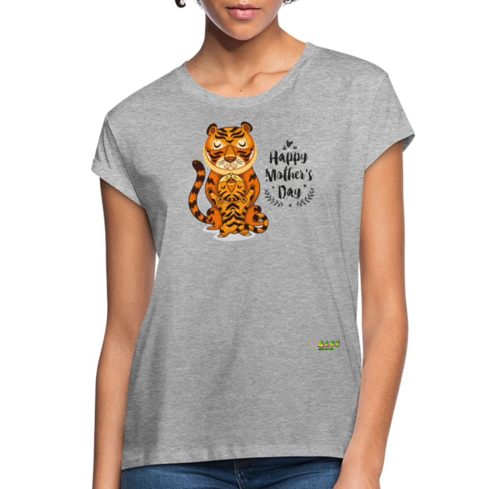 Happy Mother's Day- Tiger (Women's Relaxed Fit T-Shirt) - heather gray