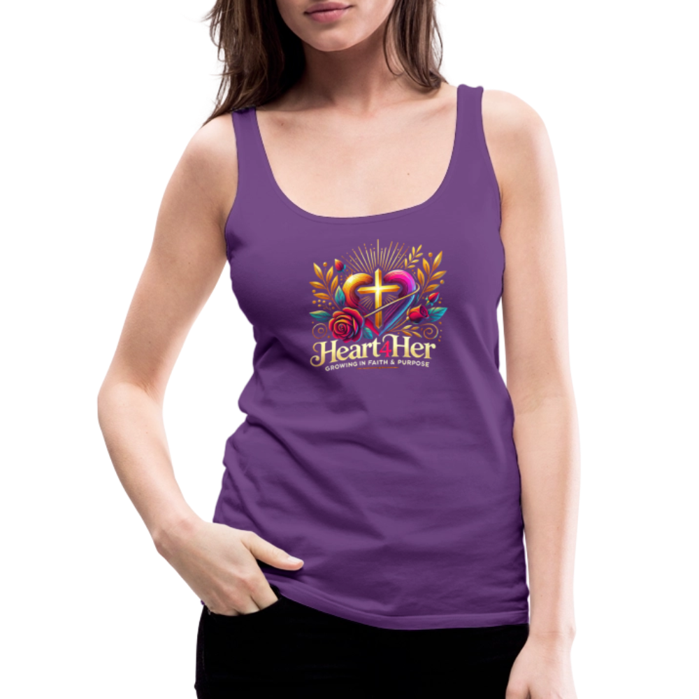 Heart4Her Women’s Premium Tank Top - purple