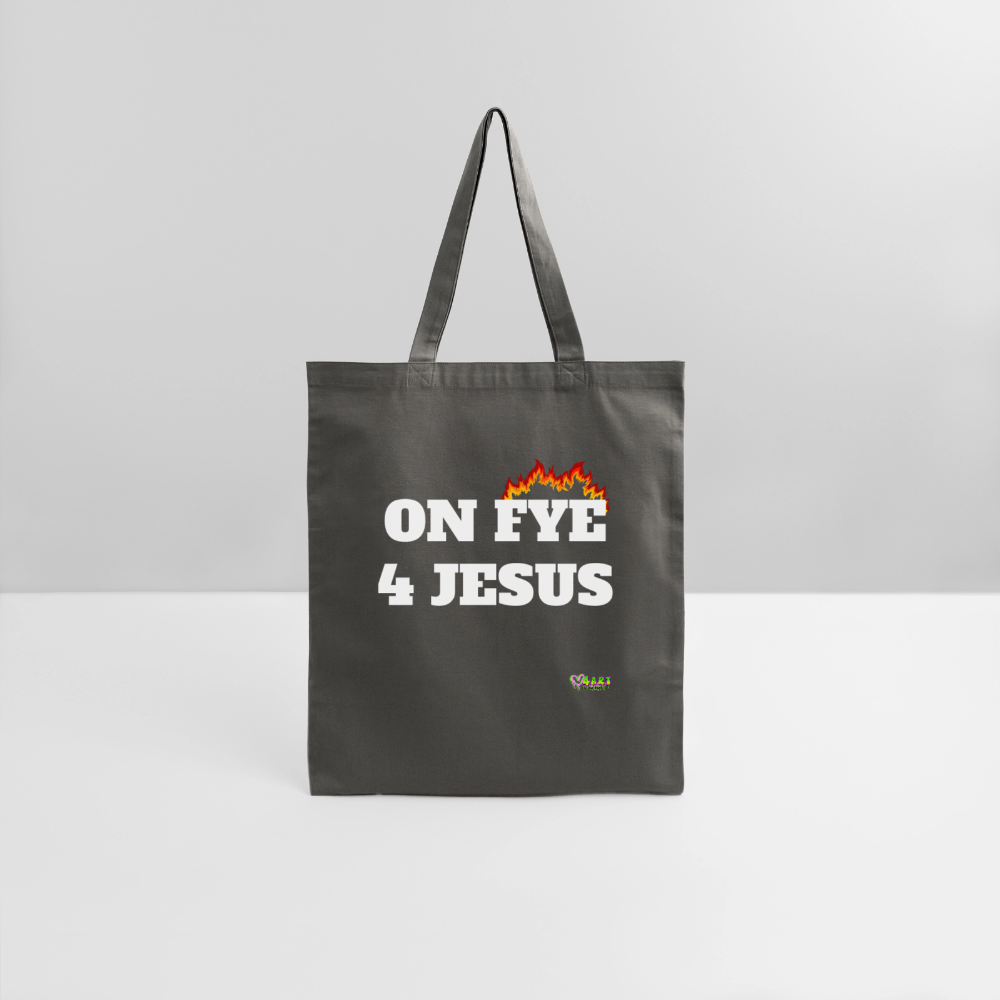 ON FYE 4 JESUS Tote Bag - charcoal