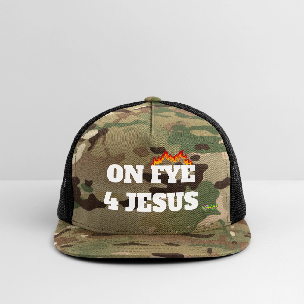 ON FYE 4 JESUS Trucker Hat - MultiCam\black