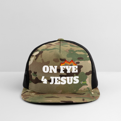 ON FYE 4 JESUS Trucker Hat - MultiCam\black