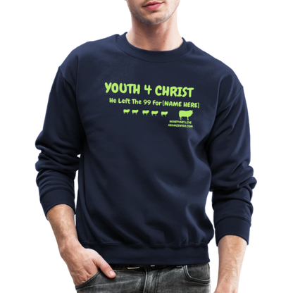 HE LEFT THE 99 FOR..... CUSTOMIZABLE NAME Crewneck Sweatshirt - navy