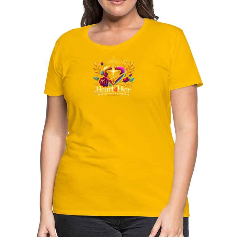 Heart4Her Women’s Premium T-Shirt - sun yellow