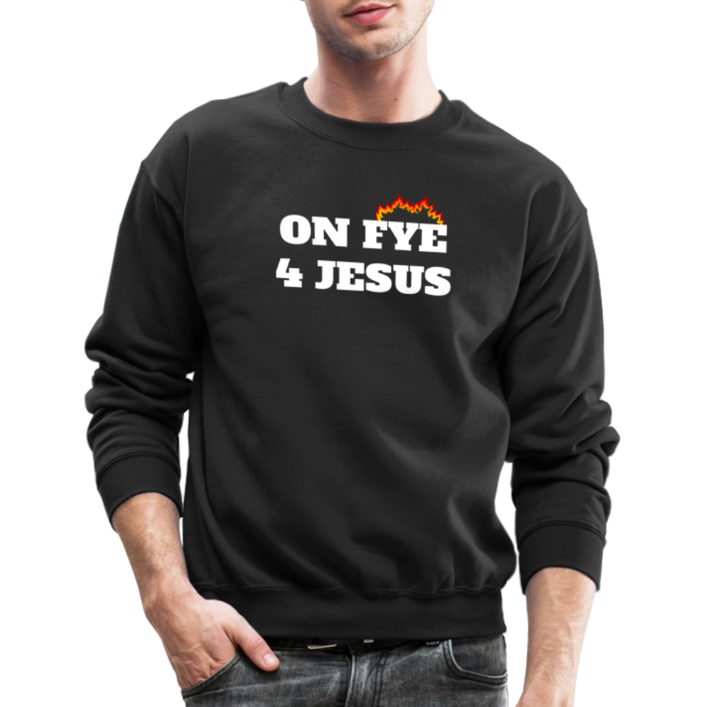 ON FYE 4 JESUS Crewneck Sweatshirt - black