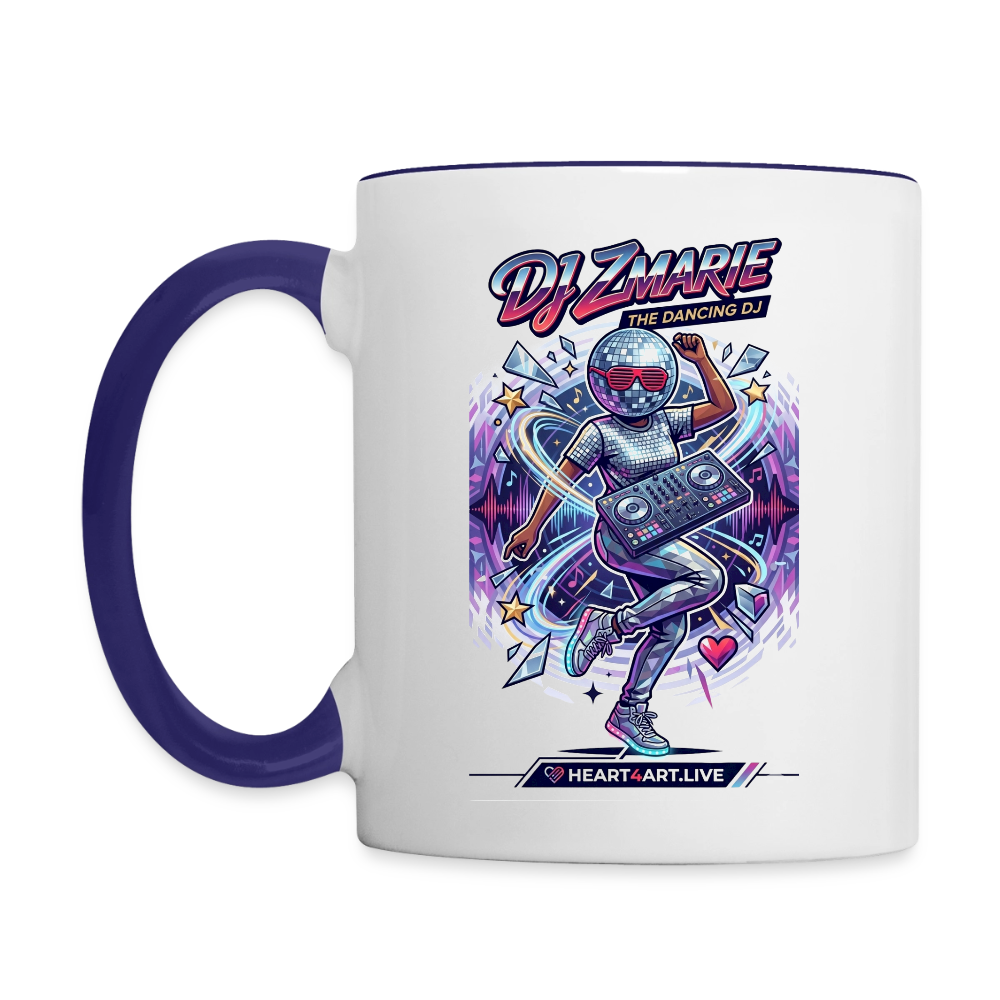 DJ ZMARIE "THE DANCING DJ" Multi-Color Mug - white/cobalt blue