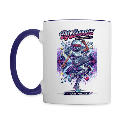 DJ ZMARIE "THE DANCING DJ" Multi-Color Mug - white/cobalt blue