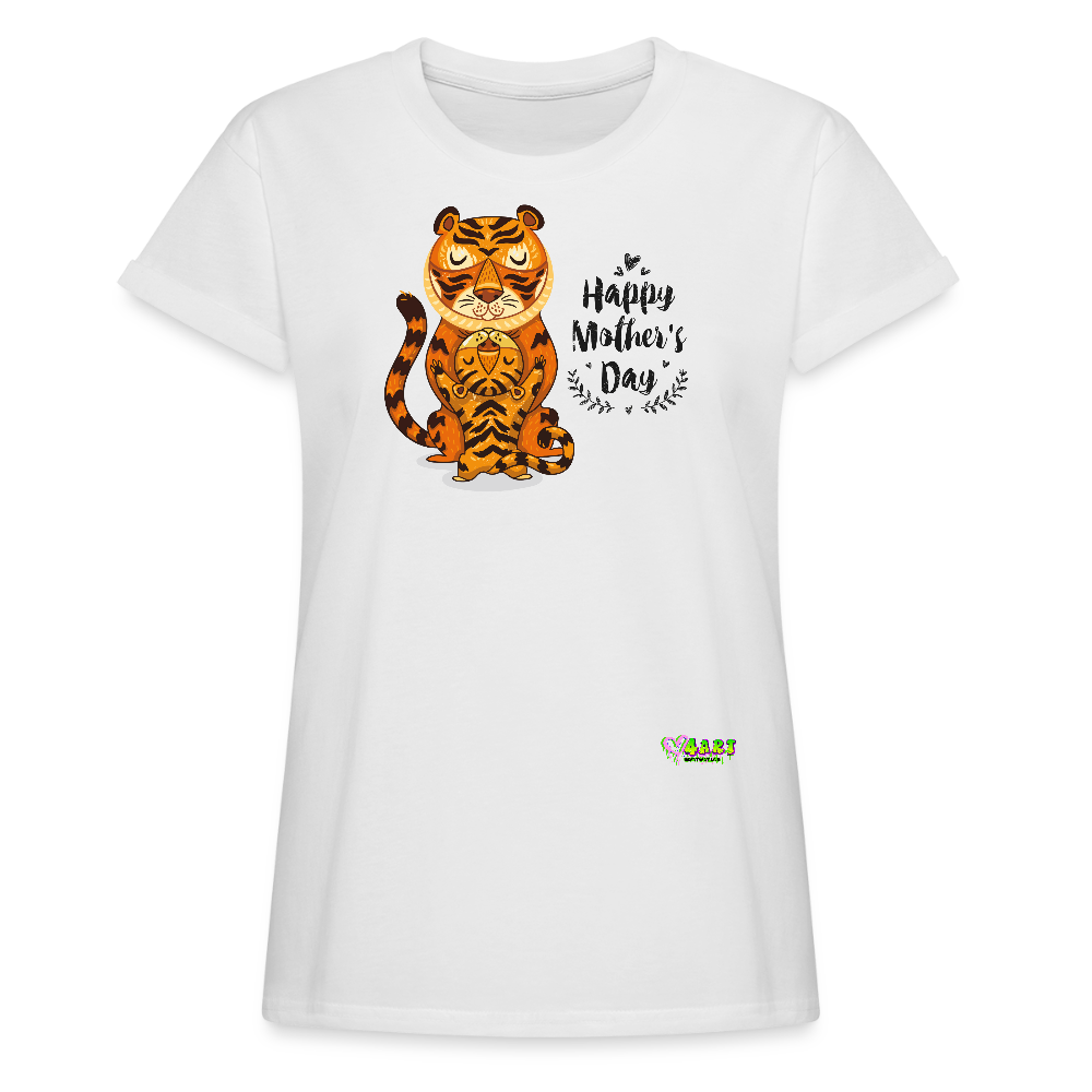 Happy Mother's Day- Tiger (Women's Relaxed Fit T-Shirt) - white