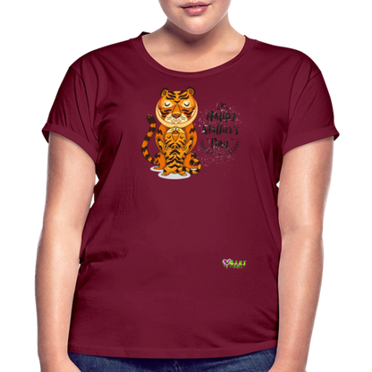 Happy Mother's Day- Tiger (Women's Relaxed Fit T-Shirt) - burgundy