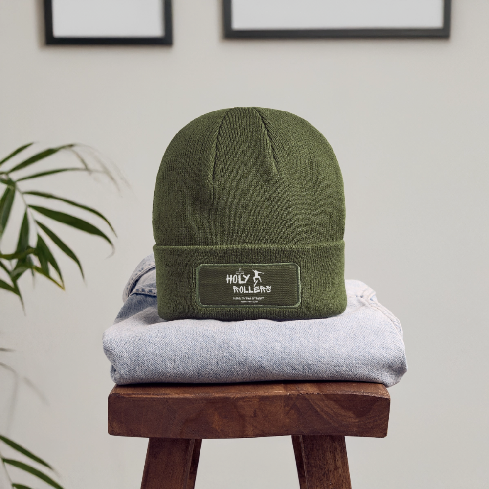 HOLY ROLLERS SKATER 🛹Patch Beanie - olive