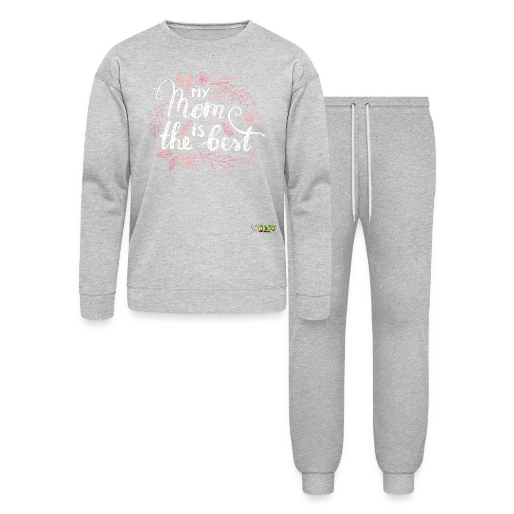 Mom is the Best-Bella + Canvas Unisex Lounge Wear Set - heather gray