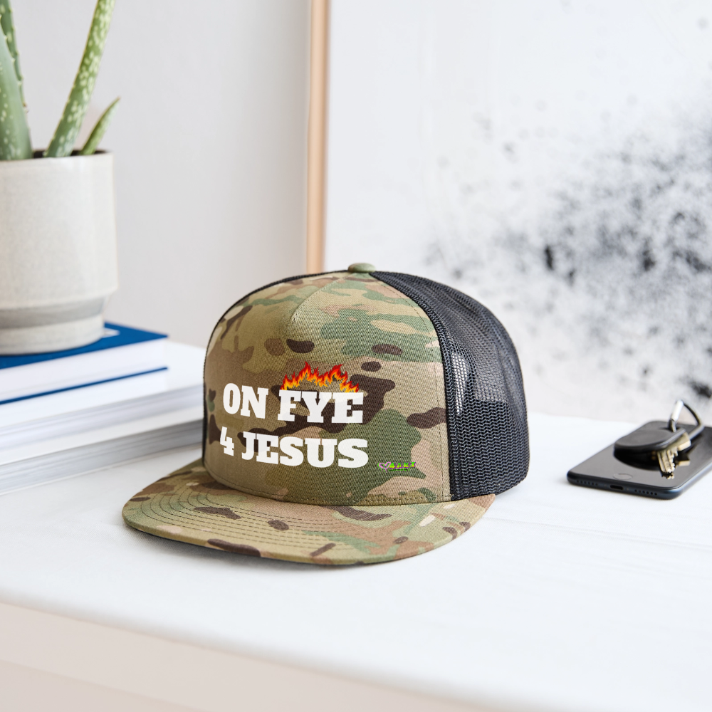 ON FYE 4 JESUS Trucker Hat - MultiCam\black