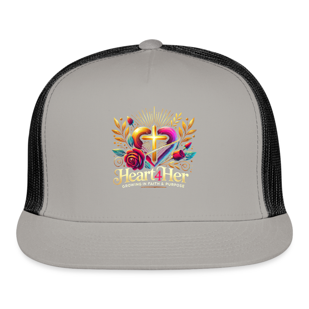 Heart4Her Trucker Hat - gray/black