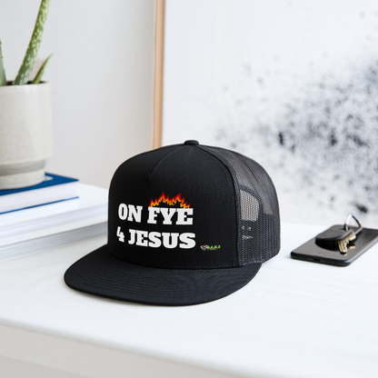 ON FYE 4 JESUS Trucker Hat - black/black