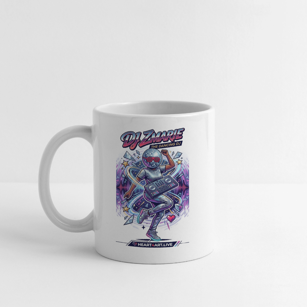 DJ ZMARIE "THE DANCING DJ" Coffee/Tea Mug (WHITE) - white