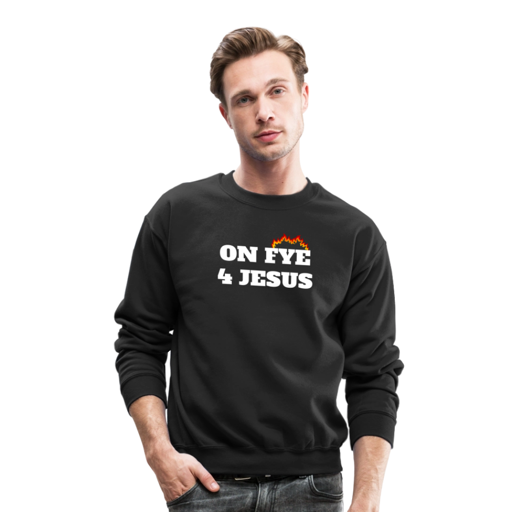 ON FYE 4 JESUS Crewneck Sweatshirt - black