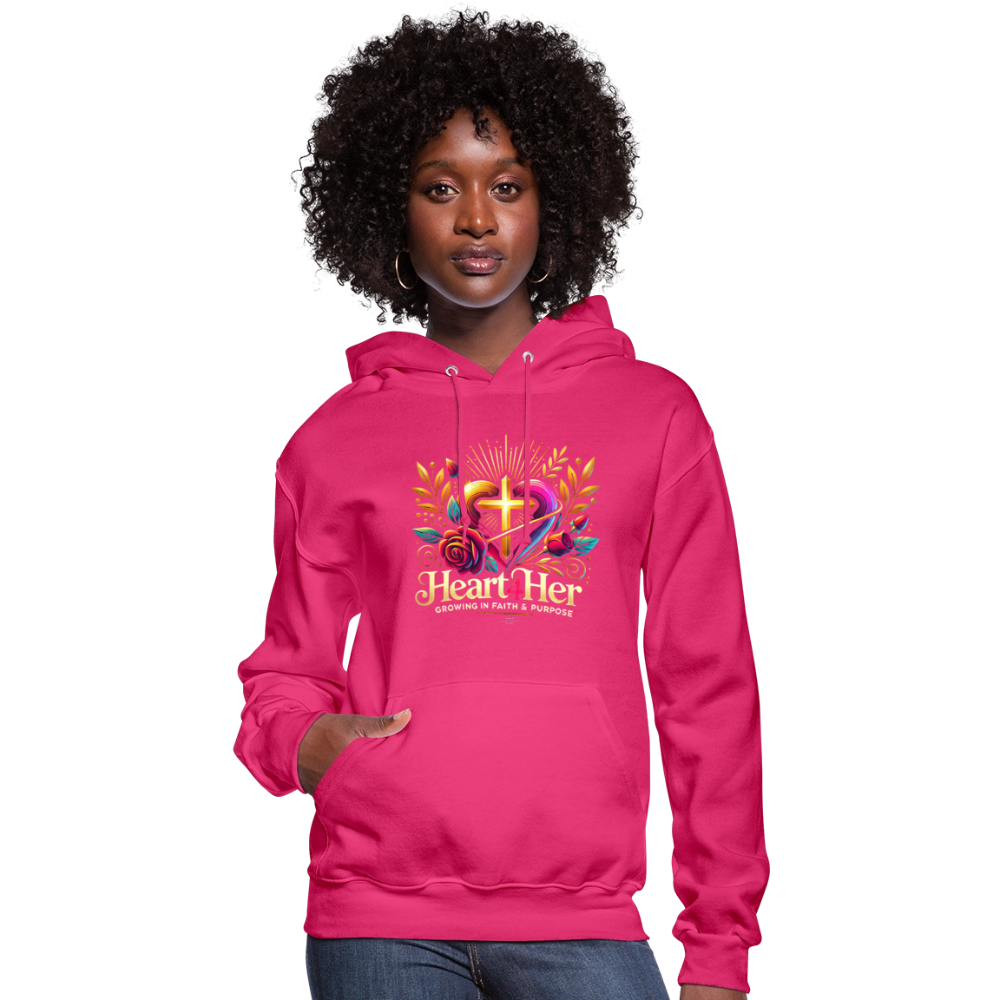 Heart4Her Women's Hoodie - fuchsia
