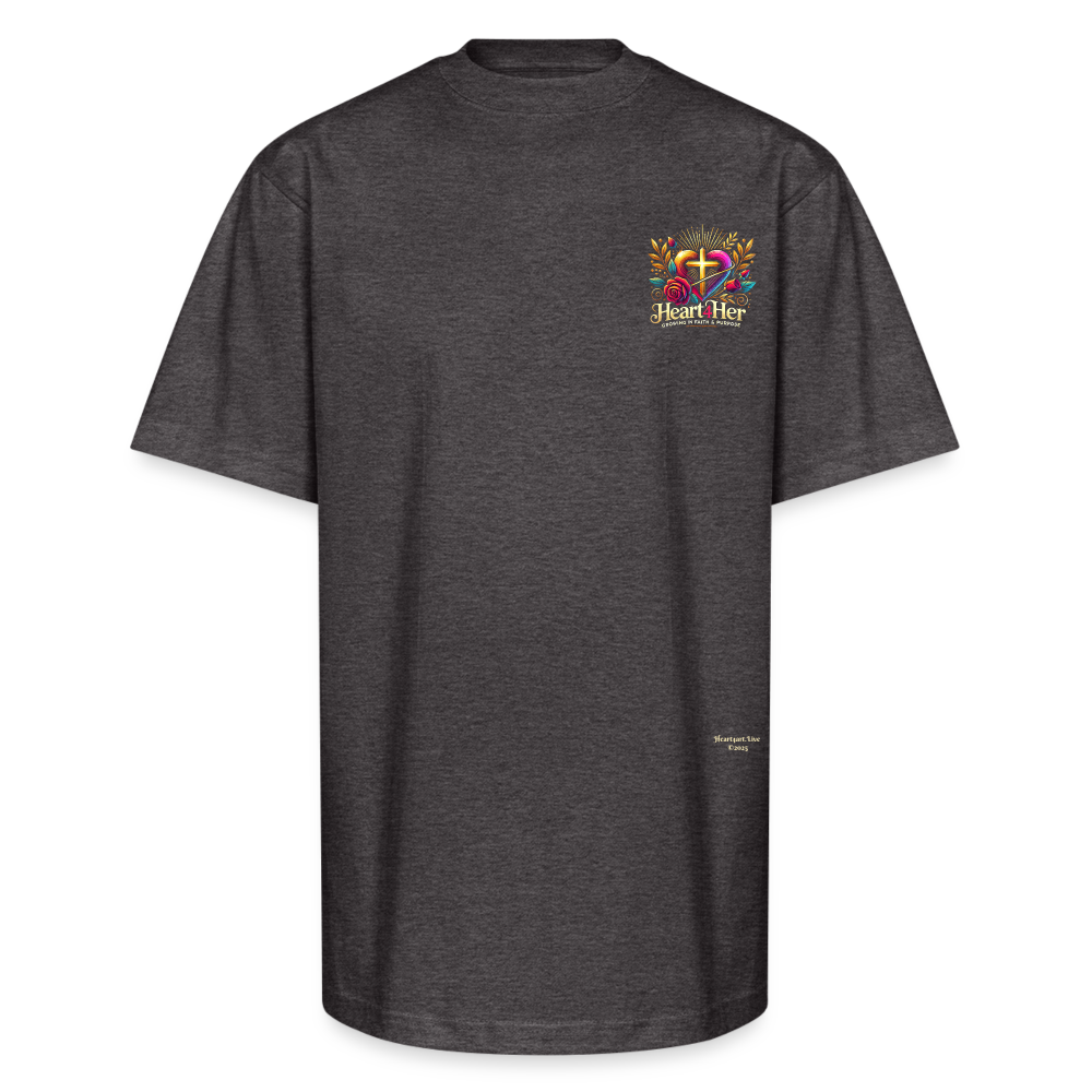 Heart4Her Oversized T-shirt - charcoal grey