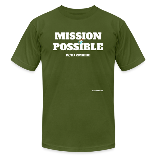 MISSION POSSIBLE Unisex Jersey T-Shirt by Bella + Canvas - olive