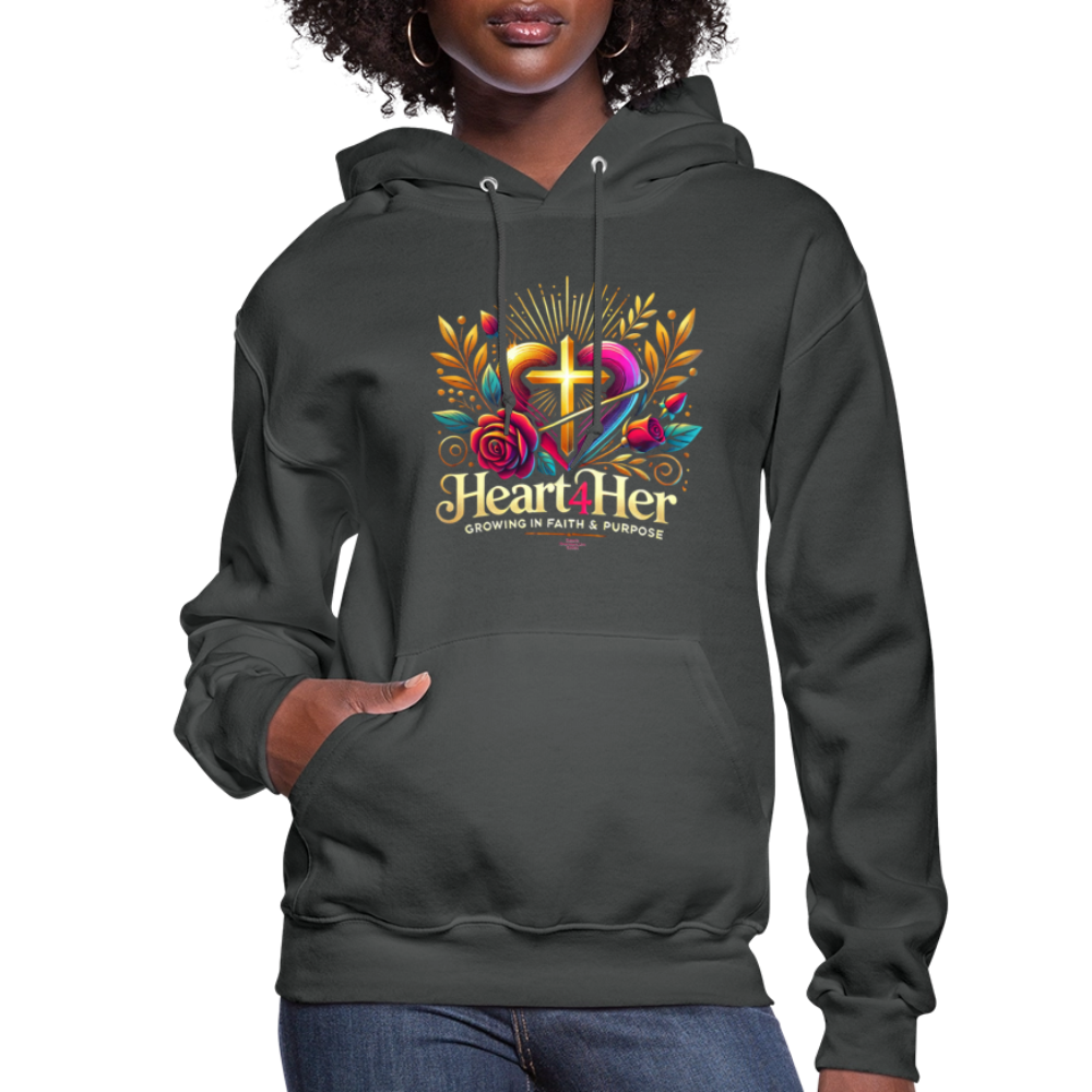 Heart4Her Women's Hoodie - asphalt