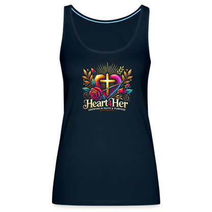 Heart4Her Women’s Premium Tank Top - deep navy