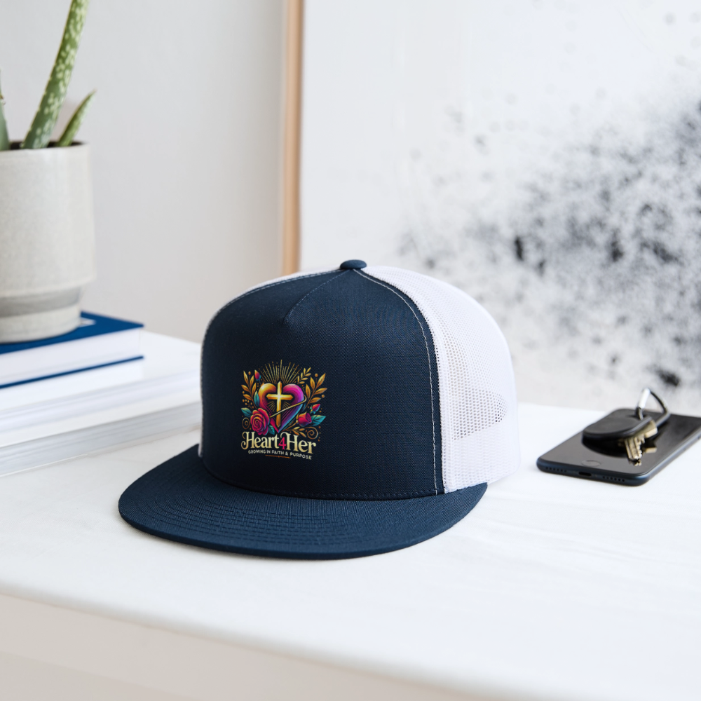 Heart4Her Trucker Hat - navy/white