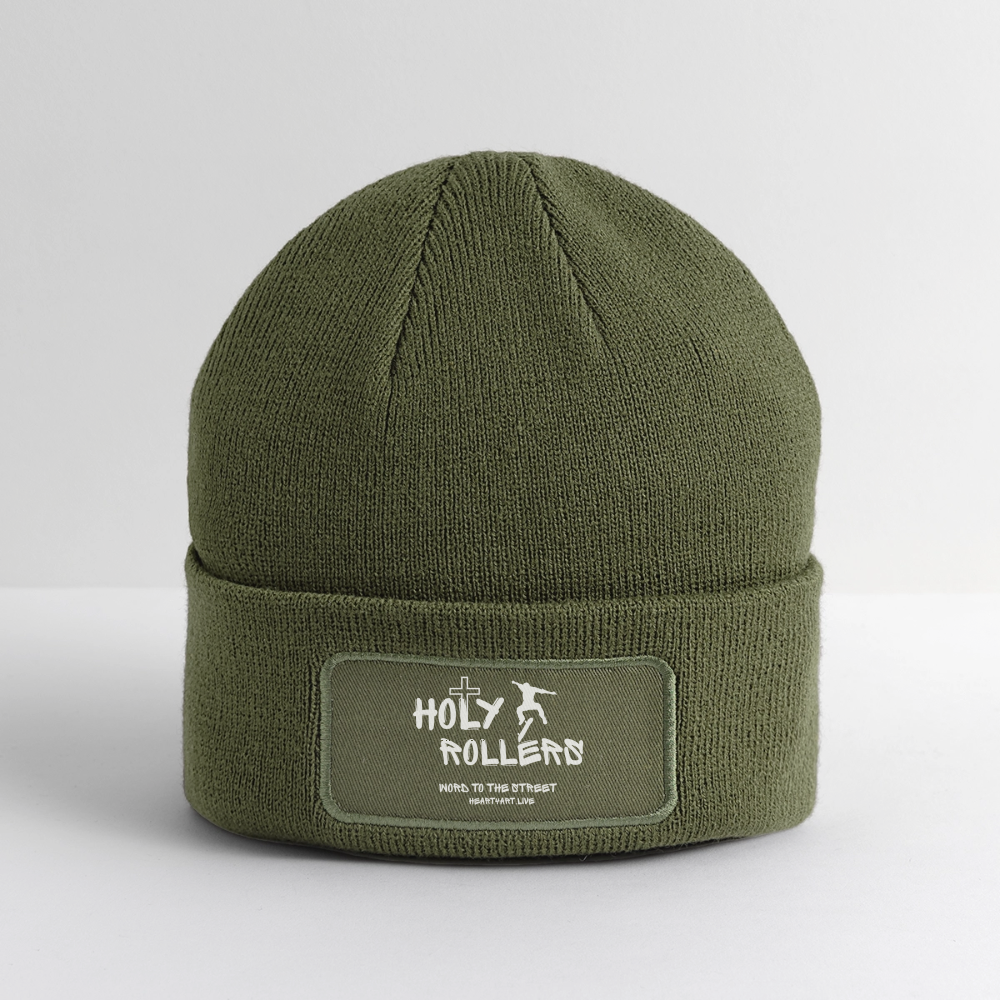 HOLY ROLLERS SKATER 🛹Patch Beanie - olive