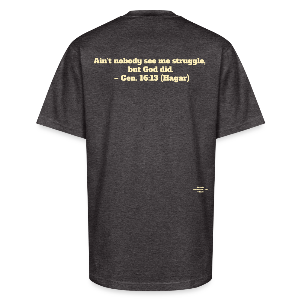 Hagar Holy Hustle Wear🔥💯 Tee - charcoal grey