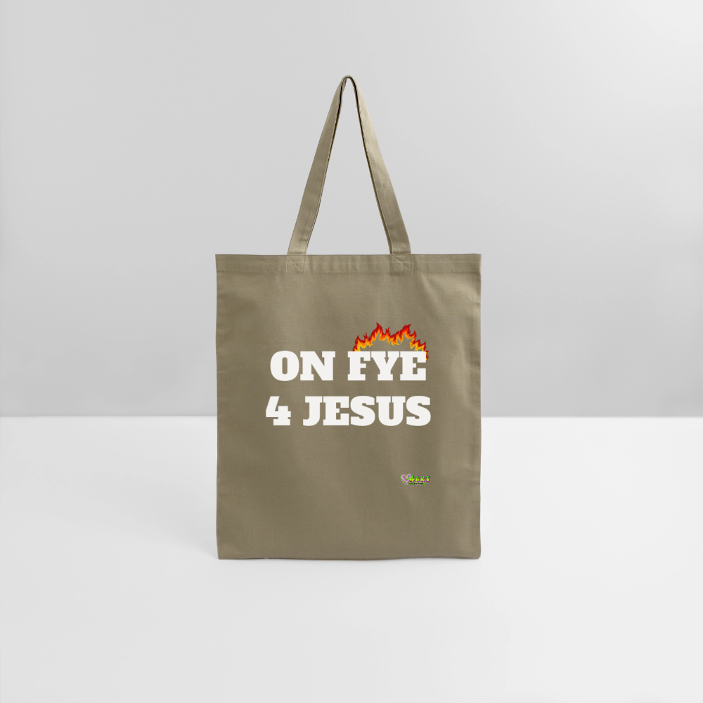 ON FYE 4 JESUS Tote Bag - khaki