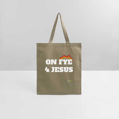 ON FYE 4 JESUS Tote Bag - khaki