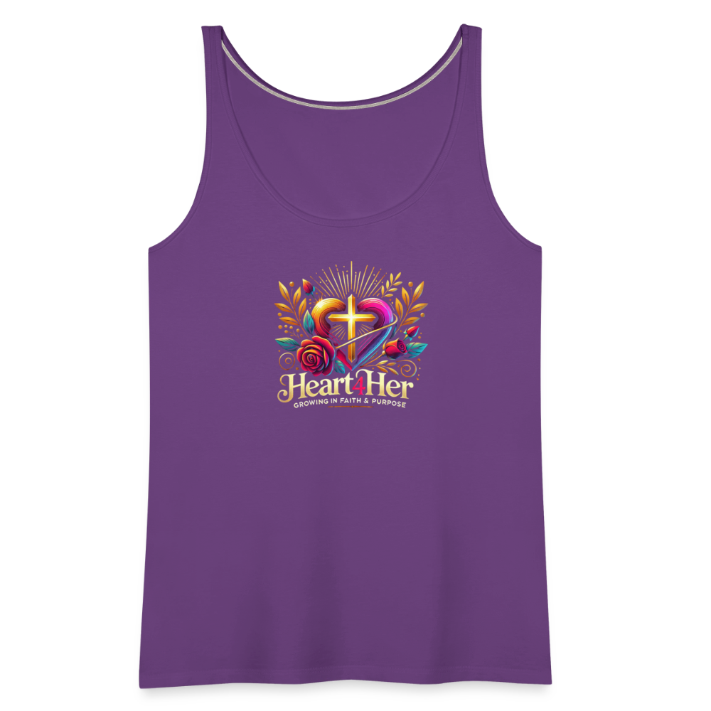 Heart4Her Women’s Premium Tank Top - purple