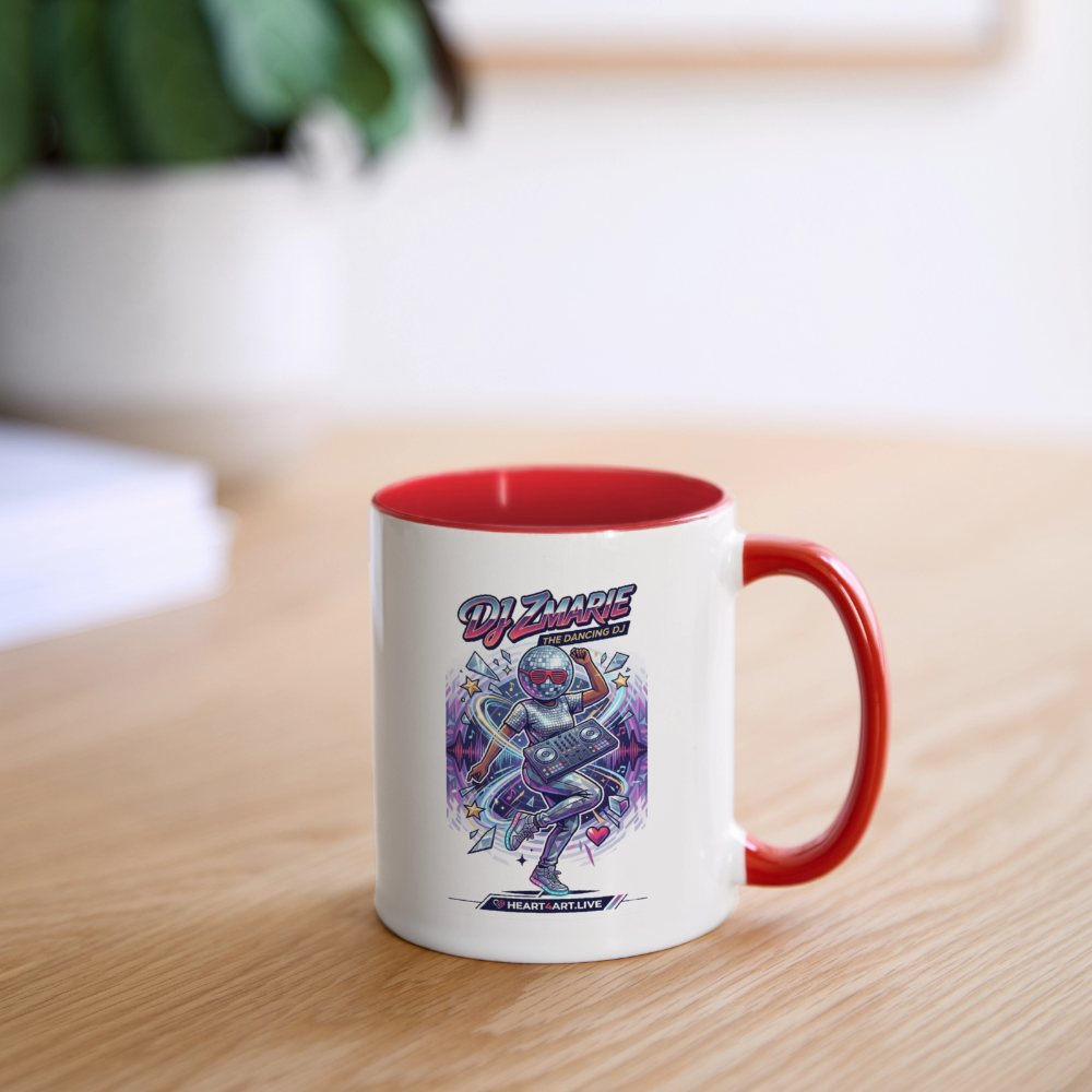 DJ ZMARIE "THE DANCING DJ" Multi-Color Mug - white/red