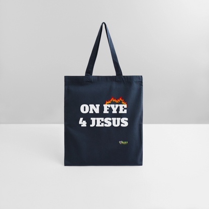 ON FYE 4 JESUS Tote Bag - navy
