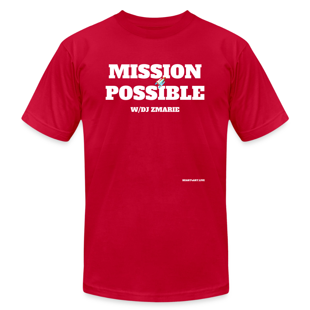 MISSION POSSIBLE Unisex Jersey T-Shirt by Bella + Canvas - red