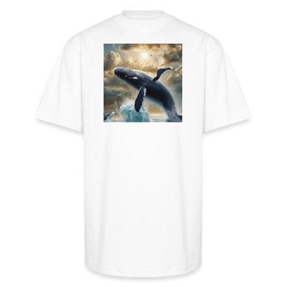 Creation of Whales and Animals Unisex Oversized Heavyweight T-Shirt - white