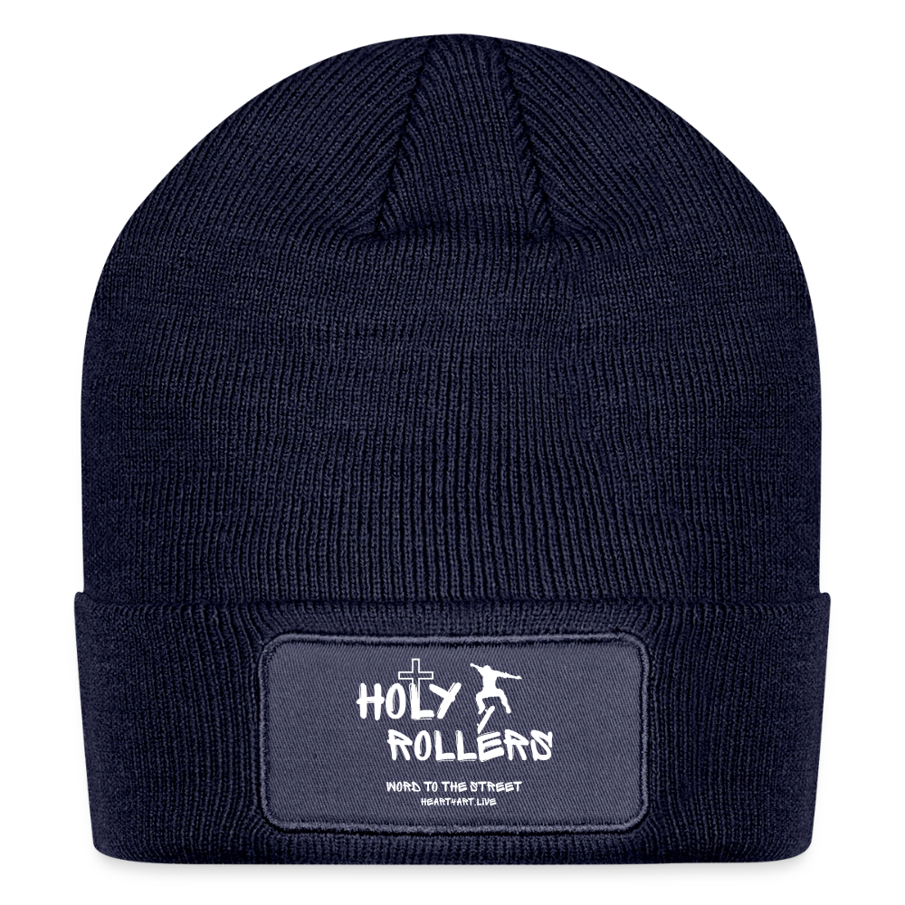 HOLY ROLLERS SKATER 🛹Patch Beanie - navy