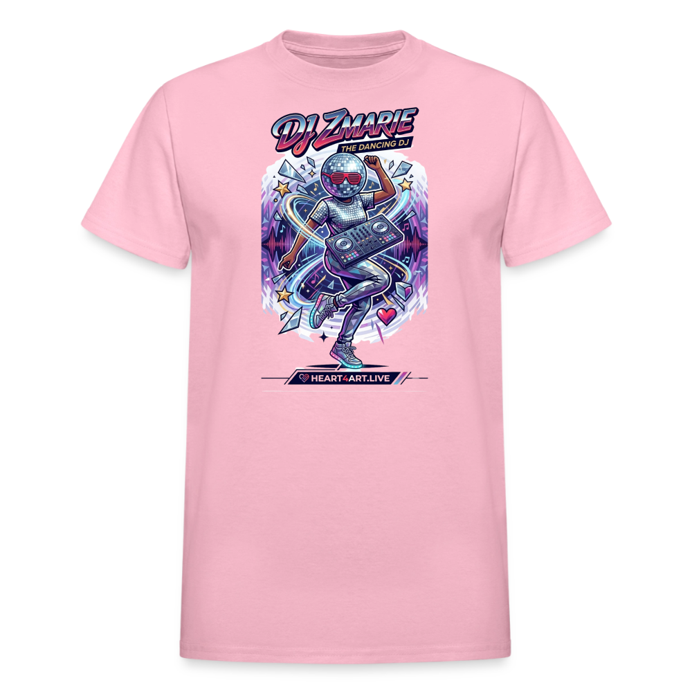 DJ ZMARIE "THE DANCING DJ" TM Gildan Ultra Cotton Adult T-Shirt - light pink