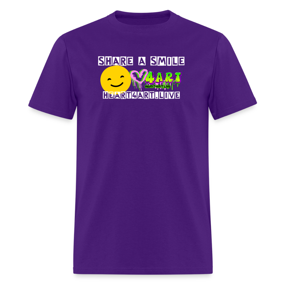 SHARE A SMILE Unisex Classic T-Shirt - purple