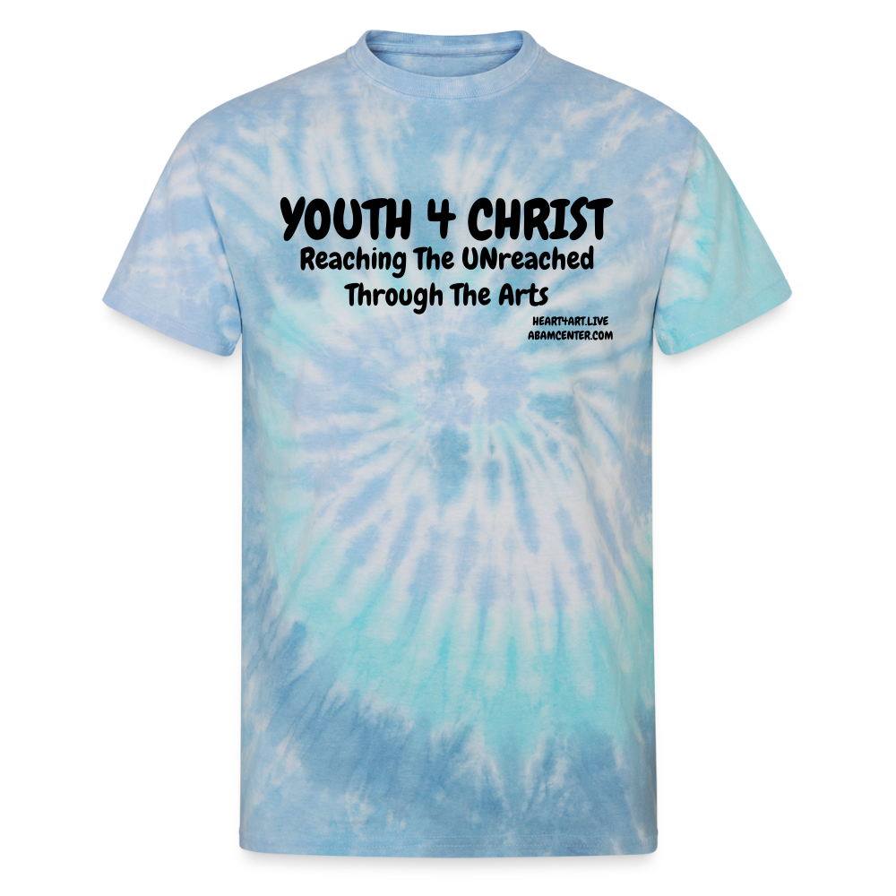 YOUTH 4 CHRIST Unisex Tie Dye T-Shirt - blue lagoon