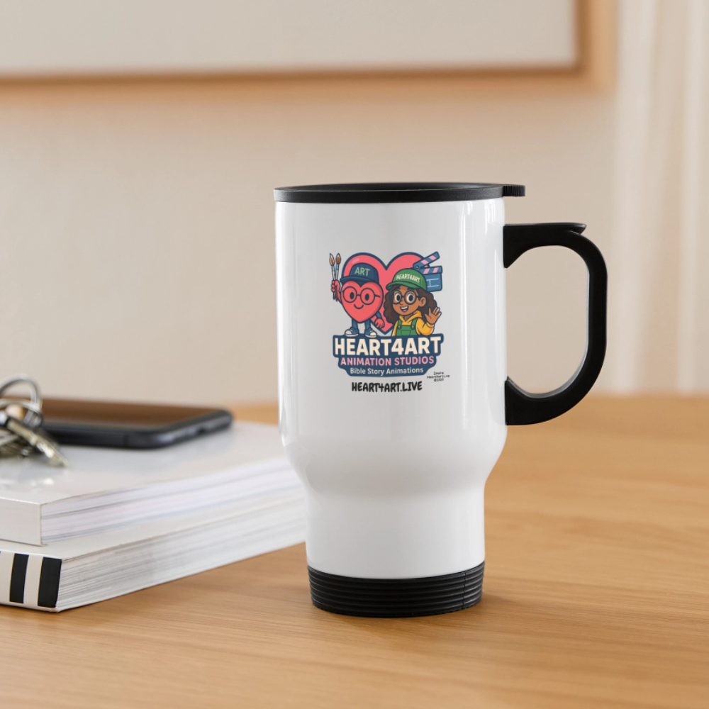 HEART4ART ANIMATION STUDIOS Travel Mug - white
