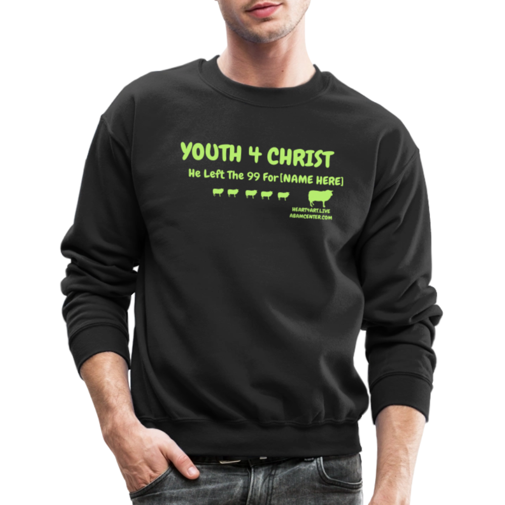 HE LEFT THE 99 FOR..... CUSTOMIZABLE NAME Crewneck Sweatshirt - black