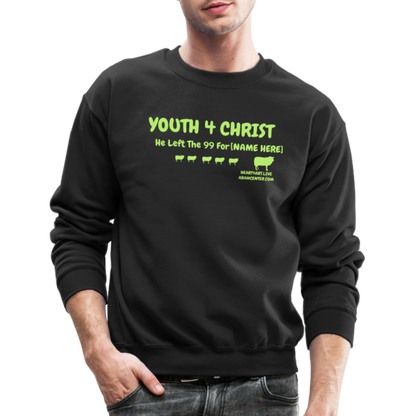 HE LEFT THE 99 FOR..... CUSTOMIZABLE NAME Crewneck Sweatshirt - black