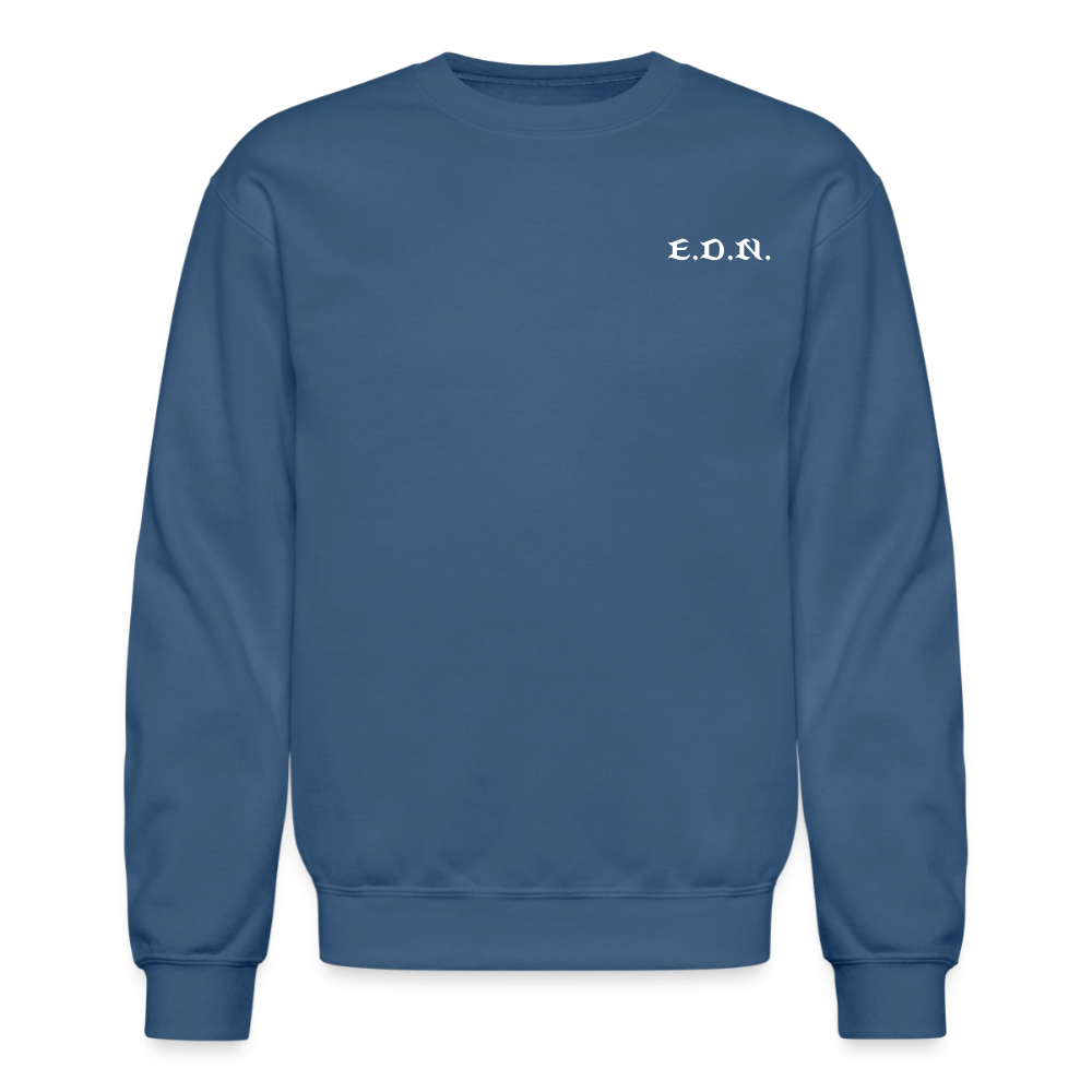 Word to the Street Bible Anime Series Crewneck Sweatshirt - indigo blue