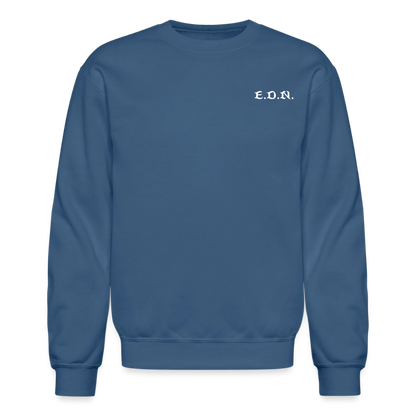 Word to the Street Bible Anime Series Crewneck Sweatshirt - indigo blue