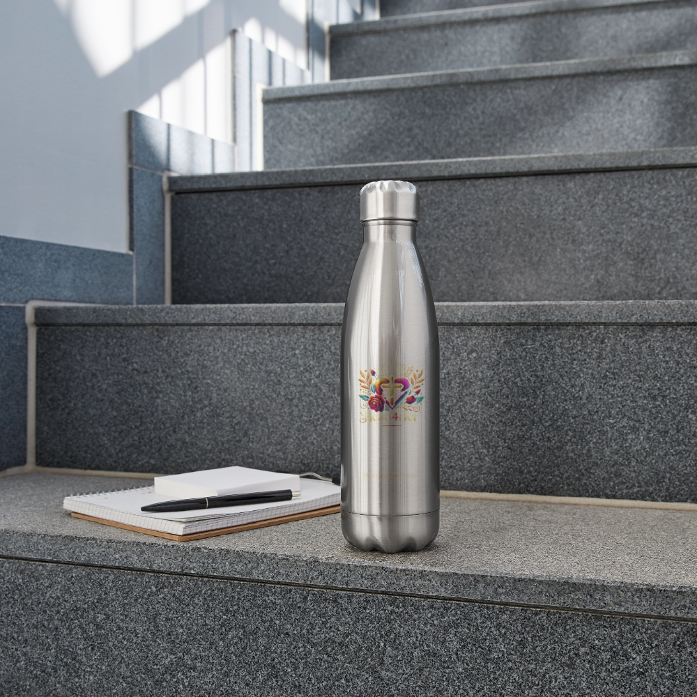 Heart4Her Insulated Stainless Steel Water Bottle - silver