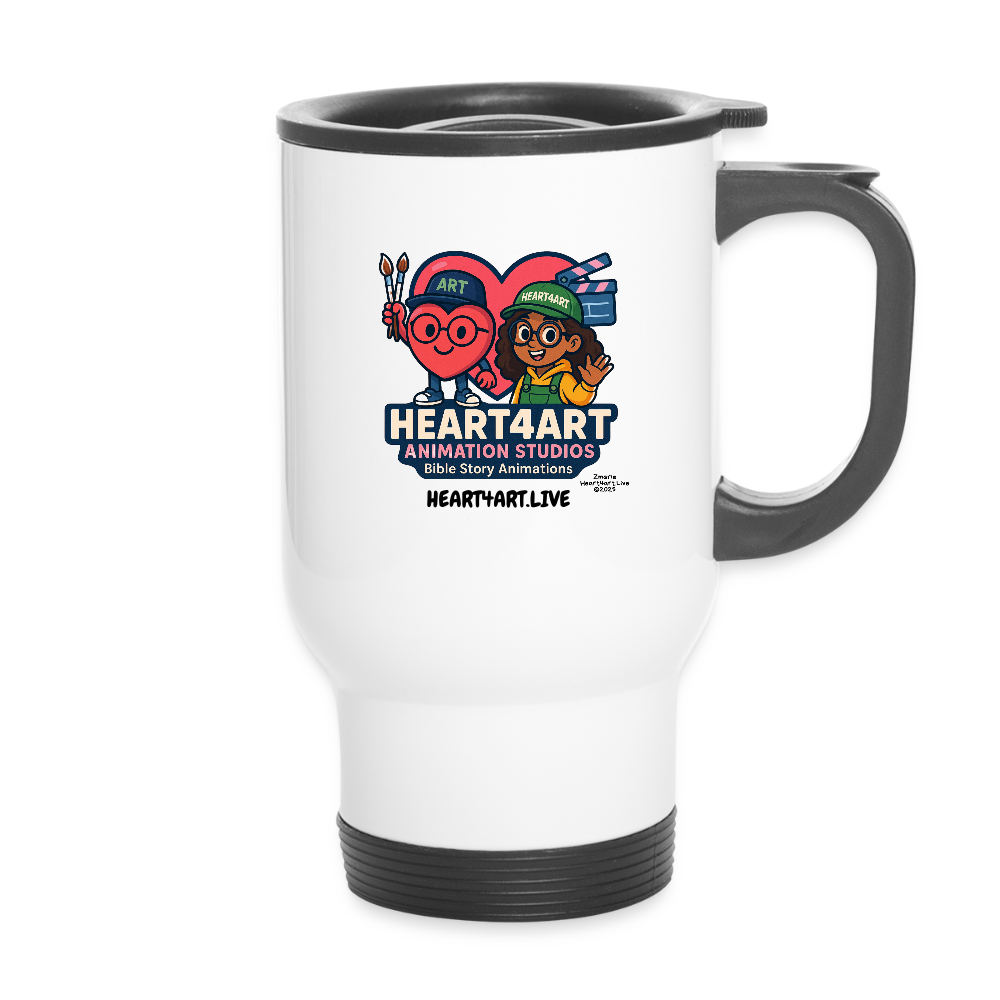 HEART4ART ANIMATION STUDIOS Travel Mug - white